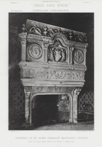 暖炉：Chateau De St Ouen, Chemaze, Mayenne, France (白黒写真) 作： American Photographer (after)