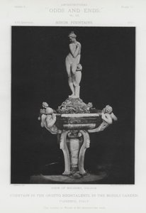 イタリア・フィレンツェのボーボリ庭園にあるブオンタレンティ洞窟の噴水（モノクロ写真 作： American Photographer (after)