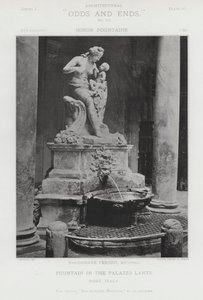 イタリア・ローマのランテ宮殿の噴水（モノクロ写真 作： American Photographer (after)