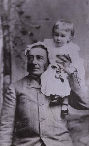 フランクリン・D・ルーズベルト（アメリカの政治家、第32代アメリカ大統領）の幼少期と父親の写真
