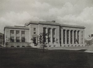 ハーバード大学ハーバード・ロー・スクールのラングデル・ホール（モノクロ写真 作： American Photographer (after)