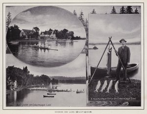 ニューヨーク州ジェームスタウンチャウタクワ湖の風景（モノクロ写真 作： American Photographer (after)