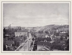 ニューヨーク州ジェームスタウン。The Manufacturing District（モノクロ写真 作： American Photographer (after)