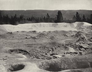 マンモスペイントポット、ワイオミング州イエローストーンバレー（モノクロ写真 作： American Photographer (after)