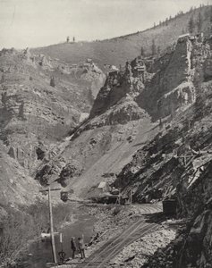 コロラド州イーグルリバー・キャニオンの鉱山（モノクロ写真 作： American Photographer (after)