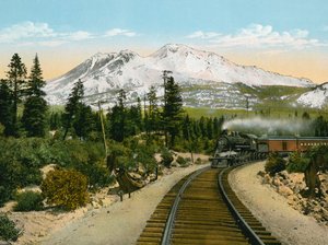 エッジウッド付近のポイントから見たシャスタ山（写真 作： American Photographer (after)