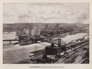 ピッツバーグDuquesne Inclineから見たPittsburgh（モノクロ写真 作： American Photographer (after)