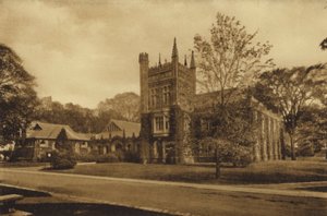 プリンストン大学マレー・ドッジ・ホール(白黒写真) 作： American Photographer (after)