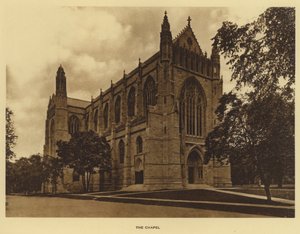 プリンストン大学（Princeton University）。チャペル(白黒写真) 作： American Photographer (after)