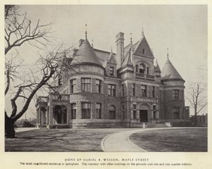 マサチューセッツ州スプリングフィールドメープルストリートのダニエル・B・ウェッソンの家（モノクロ写真 作： American Photographer (after)