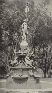 ドイツの噴水（モノクロ写真