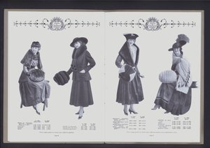 ファーファッション・シアター」の見開き2ページ（モノクロ写真 作： American Photographer (after)