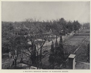 ワシントンハイツの美しい住宅街（モノクロ写真 作： American Photographer