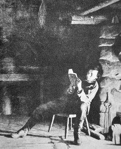 少年時代のエイブラハム・リンカーン（1809-65）（モノクロ写真 作： American Photographer