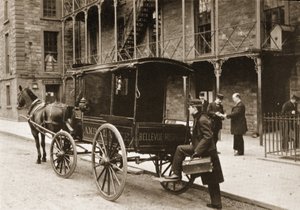 1896年、ニューヨーク市のベルビュー病院の救急車