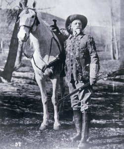 晩年のバッファロー・ビル・コーディ（1846-1917）（モノクロ写真 作： American Photographer