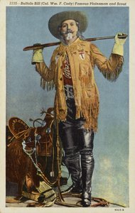 バッファロー・ビル（1846-1917）（カラーリトグラフ） 作： アメリカの写真家