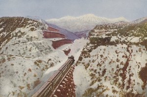 カリフォルニア州コースト山脈山頂のカホン・パス・パス（カラー写真） 作： アメリカの写真家