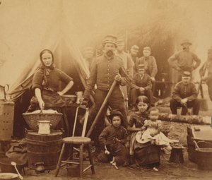 1862年ワシントンDC近郊の第31ペンシルバニア歩兵キャンプ（アルブメンプリント） 作： American Photographer