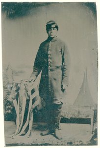 チャールズH.アーナム、第54マサチューセッツボランティア歩兵連隊の民間人、1864年（tintype写真）