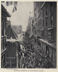 14番街でのクリスマスショッピング（モノクロ写真 作： American Photographer