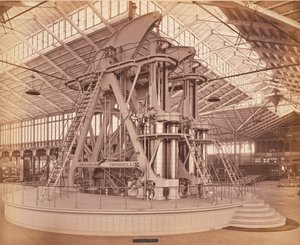 コーリスエンジン、センテニアルインターナショナルエキシビション、フィラデルフィア、1876（アルブメンプリント）