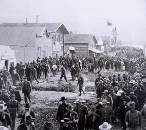 クロンダイクゴールドラッシュのドーソンシティ（1897-98年） 1898年（モノクロ写真 作： American Photographer