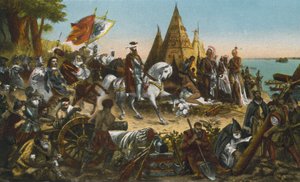 1541年5月、デ・ソトによるミシシッピ川発見（カラー写真） 作： アメリカの写真家