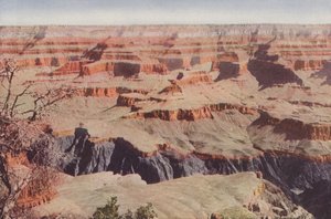 アリゾナ州グランドキャニオン、ヤバパイポイントから対岸を望む（カラー写真） 作： アメリカの写真家
