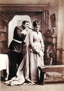 H.J.モンタギューとエイダ・ディアス、「The Shaughraun」の一場面、1874年頃（モノクロ写真） 作： American Photographer