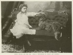 ヘレンケラーと彼女の犬 作： American Photographer