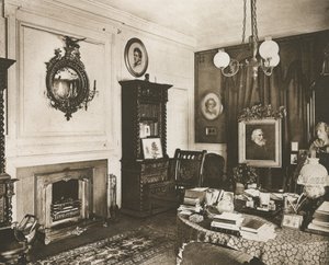 ロングフェローの書斎（白黒写真） 作： American Photographer