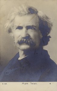 マーク・トウェイン（1835～1910）、アメリカの作家（モノクロ写真） 作： アメリカの写真家