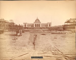 記念館の建物のサイト、1876年のセンテニアル国際展示会、フィラデルフィア 作： American Photographer