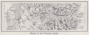パナマ運河の模型（モノクロ写真） 作： アメリカの写真家