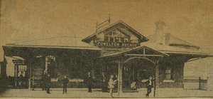 新聞の切り抜き：アメリカ、ペンシルベニア州パウエルトンアベニュー駅、1896年（写真プリント） 作： American Photographer