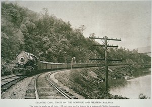 ノーフォーク＆ウェスタン鉄道、1925年頃（モノクロ写真 作： American Photographer