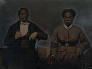 男女の肖像,1860年代（写真） 作： アメリカの写真家