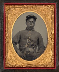 兵士の肖像,c.1863年（写真） 作： アメリカの写真家