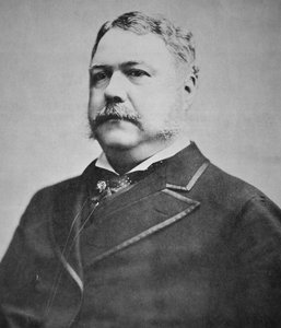 チェスター・A・アーサー大統領（1829-86）（モノクロ写真