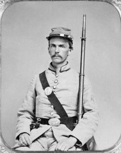南部連合軍ジョージア州第4歩兵隊 ジェームズ・グリア二等兵（モノクロ写真 作： American Photographer
