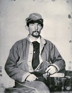 南部連合軍兵士ジョン・ローソン・レン一等兵（モノクロ写真 作： American Photographer