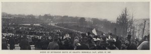 1897年4月27日、グラント記念日のリバーサイド・ドライブの風景（モノクロ写真 作： American Photographer
