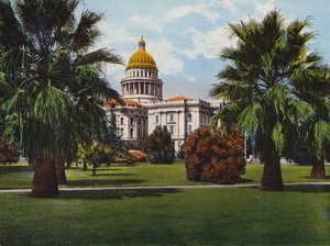 カリフォルニア州サクラメント、州議事堂（カラー写真） 作： アメリカの写真家