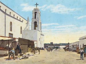 メキシコ、フアレスの街並み（カラー写真） 作： アメリカの写真家