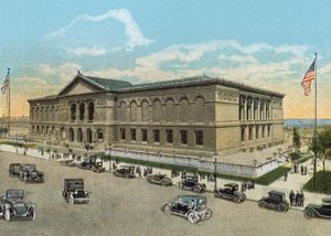 芸術研究所とファーガソン噴水（カラー写真） 作： American Photographer
