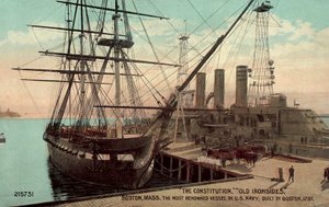 マサチューセッツ州ボストンのオールド・アイアンサイズにあるコンスティテューション号。 作： アメリカの写真家