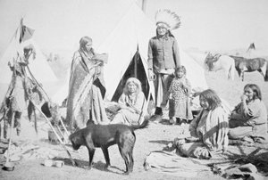 サウスダコタ州パインリッジのスー族居留地、1890年頃（モノクロ写真 作： American Photographer