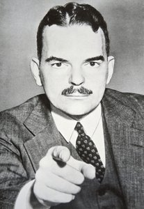 トーマス・E・デューイ (1909-71) (白黒写真) 作： American Photographer