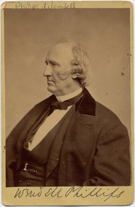 ウェンデルフィリップス（1811-84）、アメリカの廃止論者、ネイティブアメリカンの擁護者（アルブメン写真） 作： American Photographer